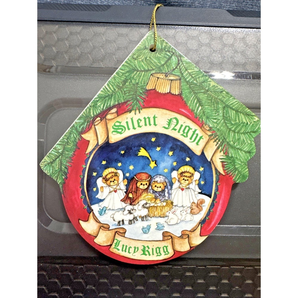 Silent‎ Night Vintage Bears Board Childrens Book Ornament Made in USA Lucy  Rigg